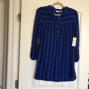Kim Rogers blue 3/4 sleeve top M